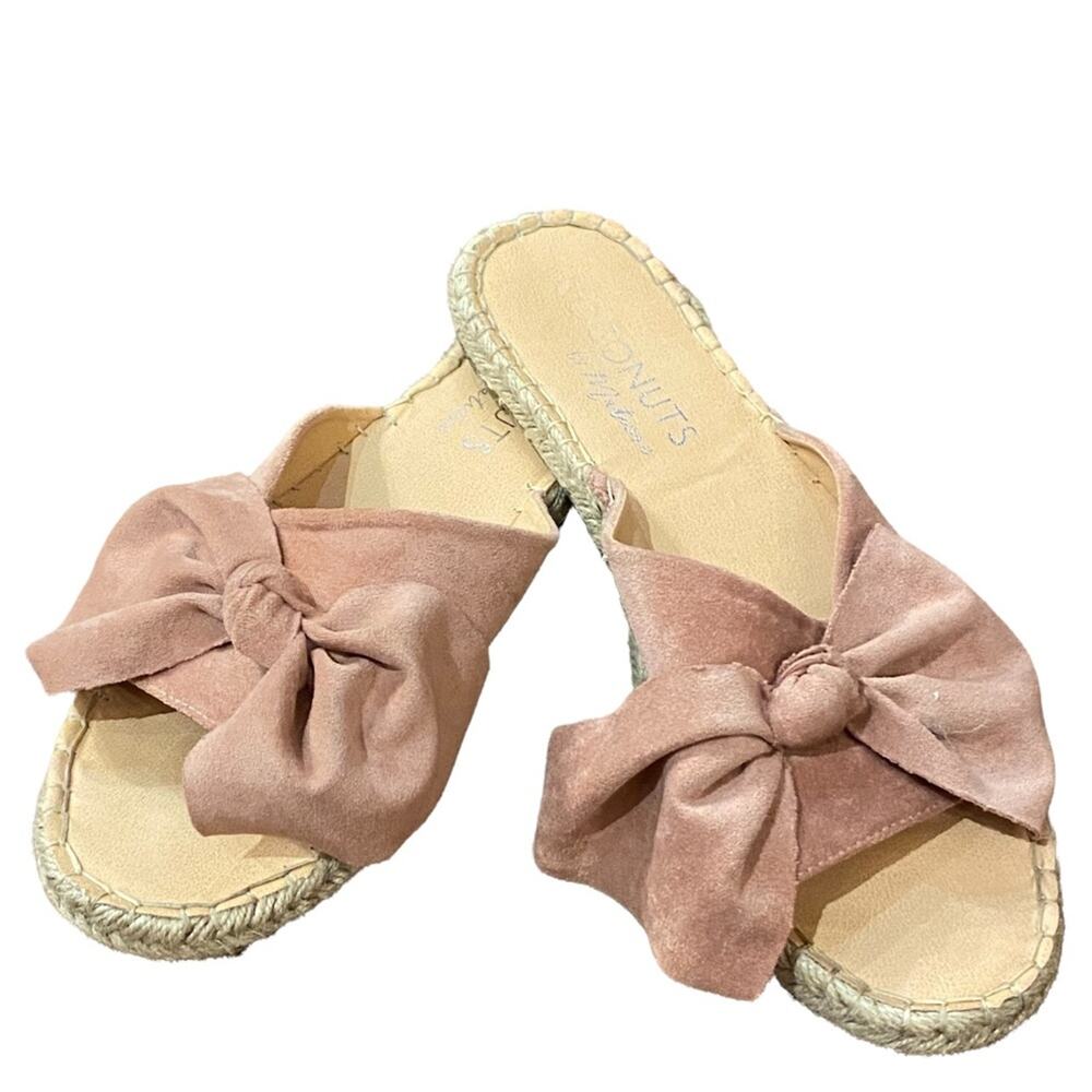Coconuts Mauve Suede like material espadrille sandals Womens Size 9